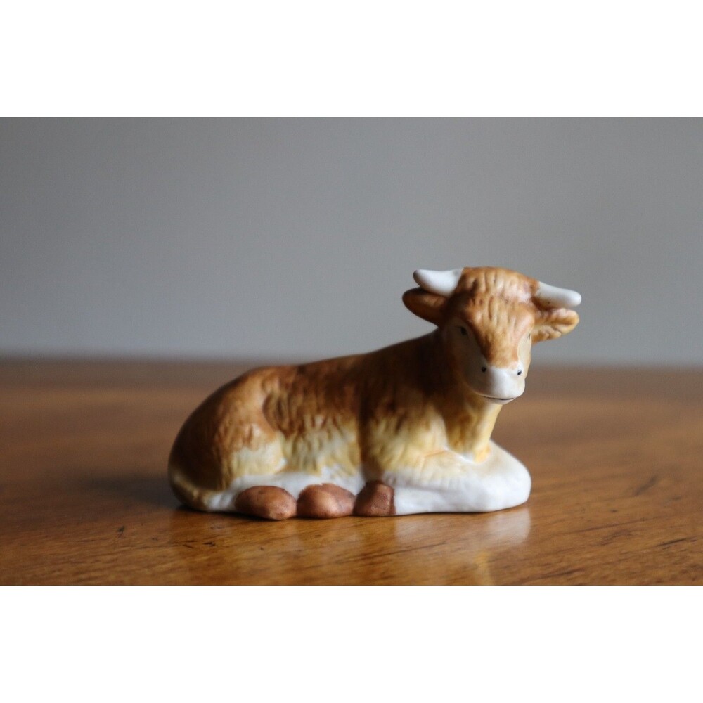 Kmart Trim A Home Replacement Christmas Nativity: Ox Oxen Bull Cow Animal 2x3.5"